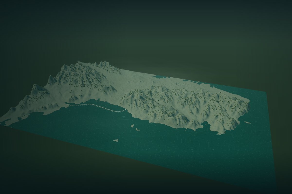 大连 · 山海连湾三维山水预览