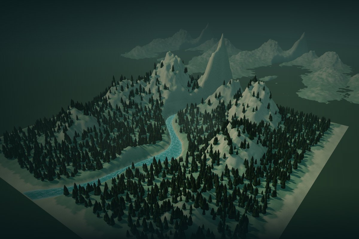 云岫 · 回澜谷:一处想象中的山水三维场景